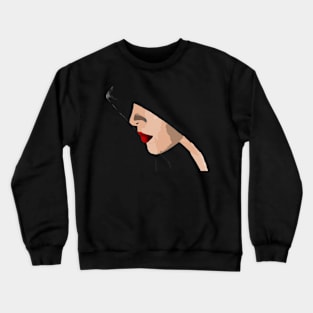 Mysterious girl face Crewneck Sweatshirt